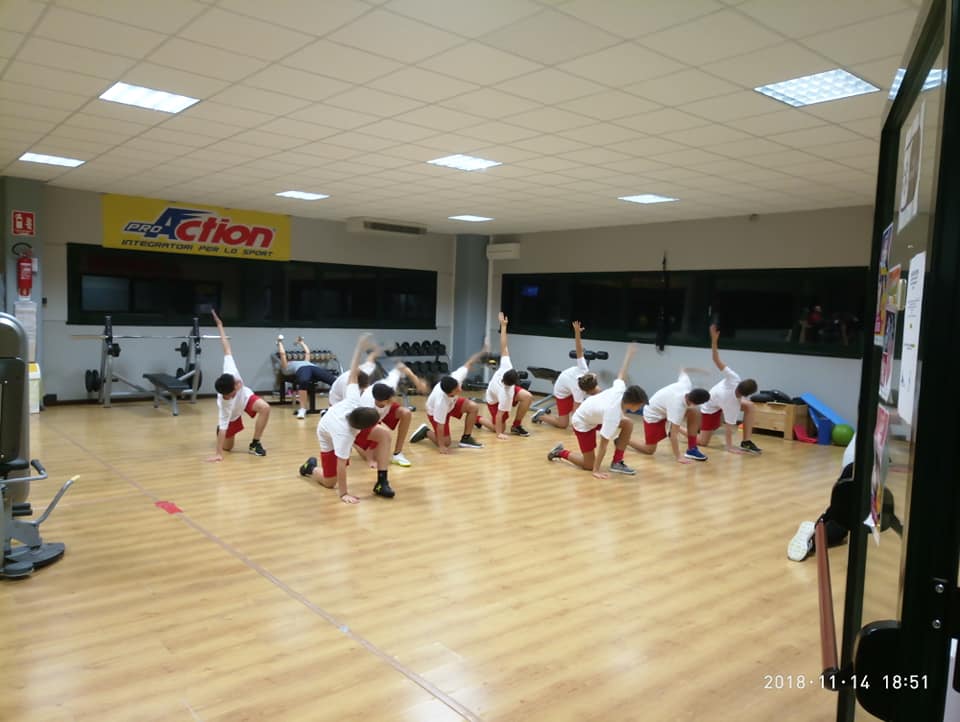 Primo allenamento in piscina - parte sala
